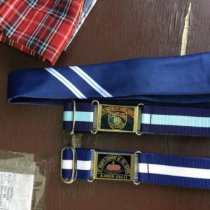 school belts, badges